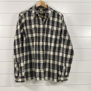 Duluth Trading Co Womens 100% Cotton Flannel Longsleeve‎ Button Up Shirt XL NWT